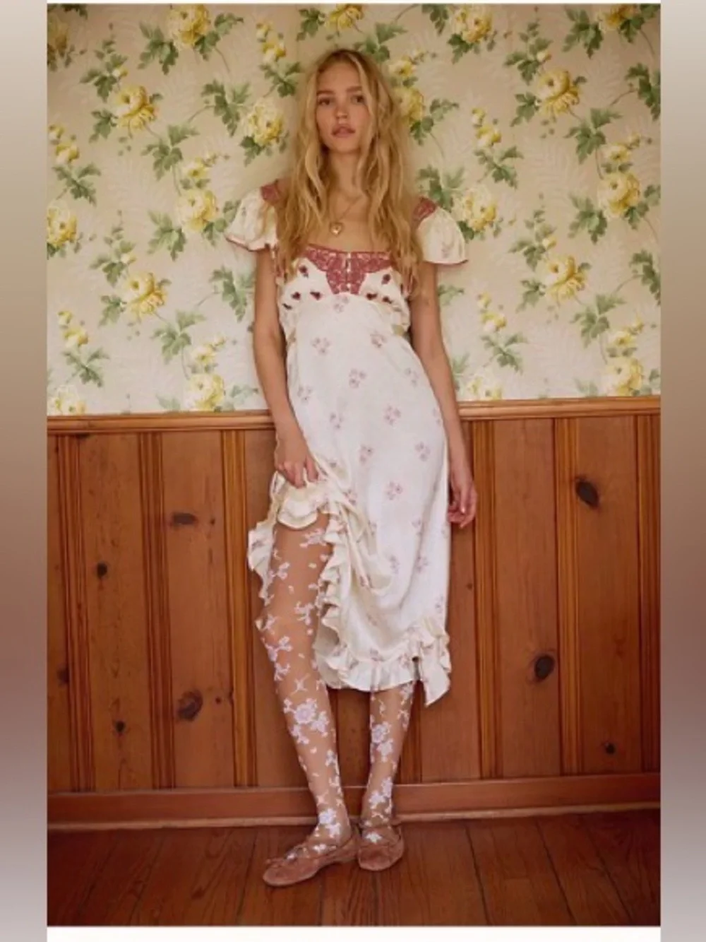 FREE PEOPLE Haven Midi Dress size medium - Picture 2 of 16